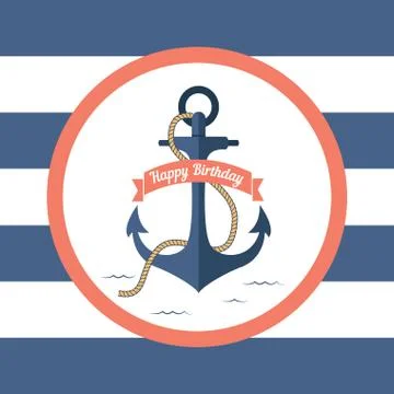 Marine card Stock Illustration
