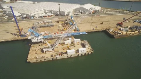 Marine Construction Video stock 74905295
