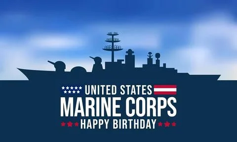 Marine corps day Stock Illustration