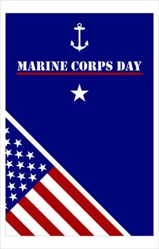 Marine corps day Stock Illustration