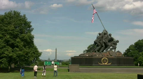 Marine Corps memorial Video stock 478114