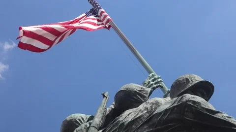 Marine Corps Memorial Side Stock Footage 67862742