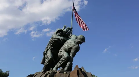 The Marine Corps War Memorial  Stock Footage 65158492