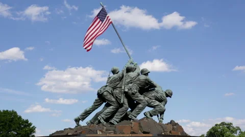 Marine Corps War Memorial time lapse Video stock 65158199