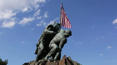 The Marine Corps War Memorial, time lapse Stock Footage 65158324