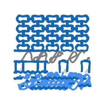Marine corrosion testing icon doodle illustration Stock Illustration