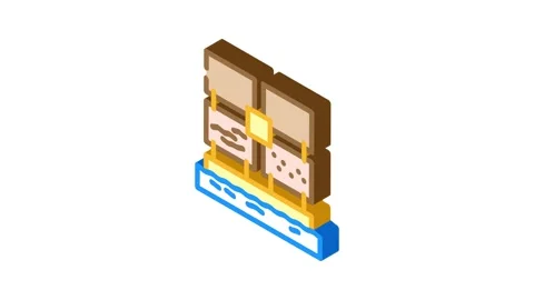 Marine corrosion testing isometric icon animation Stock Footage 327290472
