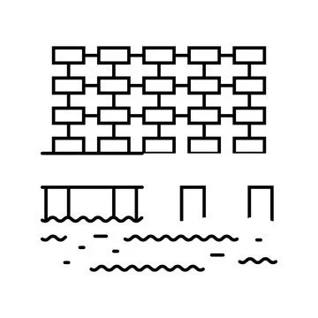 Marine corrosion testing line icon vector illustration Stock Illustration