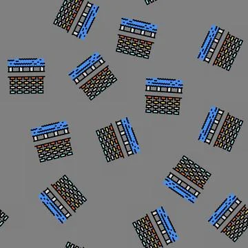 Marine corrosion testing vector seamless pattern Stock Illustration