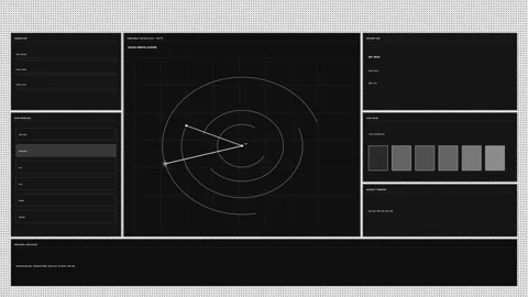 Marine Course Correction HUD Seamless Loop Stock Footage 342235326