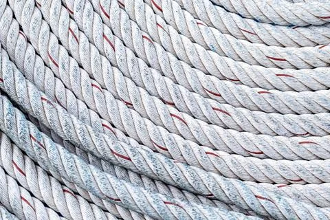 Marine design cable texture white textile swirling background base light patt Stock Photos