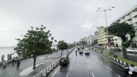 Marine Drive. 4K Stock Footage 255693626