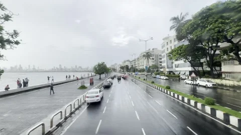 Marine Drive. 4K Stock Footage 255693686
