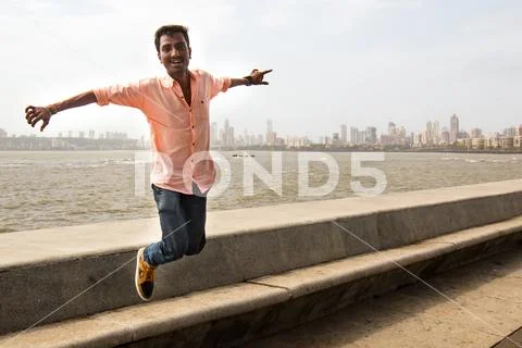 Marine Drive Life in Mumbai India Stock Photos