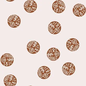 Marine ecology glyph seamless pattern Illustrazione stock