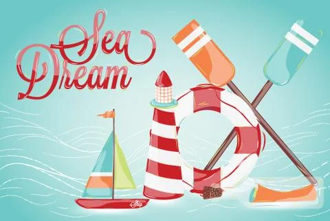 Marine elements Stock Illustration