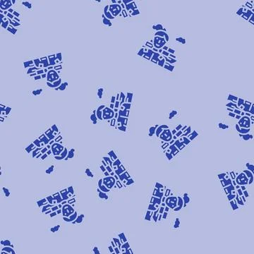 Marine engineer worker glyph vector seamless pattern 스톡 일러스트