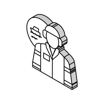 Marine engineer worker isometric icon vector illustration Stock Illustration