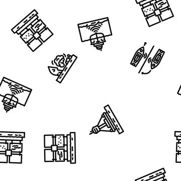 Marine engineering ship seamless pattern vector イラスト素材