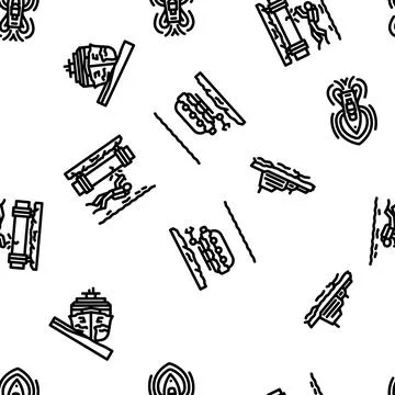Marine engineering ship seamless pattern vector 스톡 일러스트