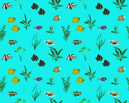 Marine fish colour Stock Illustration
