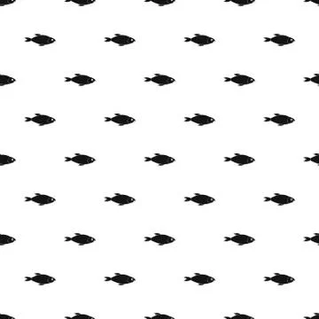 Marine fish pattern, simple style 스톡 일러스트