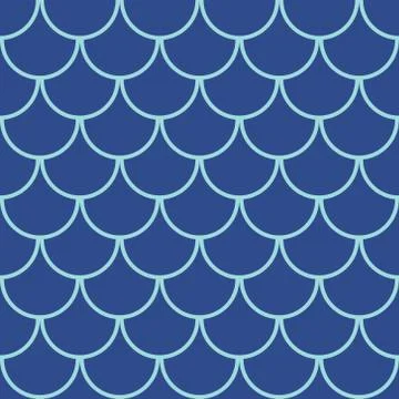 Marine fish scales seamless pattern Stock Illustration