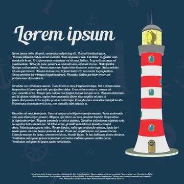 Marine flyer lighthouse Stockillustratie