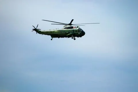 Marine Force One in flight Stock Photos