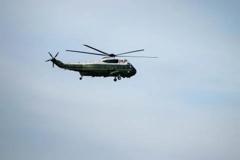 Marine Force One in flight Stock Photos
