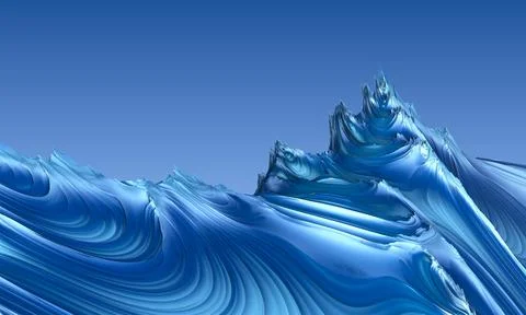 Marine fractal patterns looking like fluid acrylic technique. Picture with em Stock Illustration