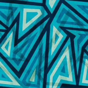 Marine geometric seamless pattern Stock Illustration