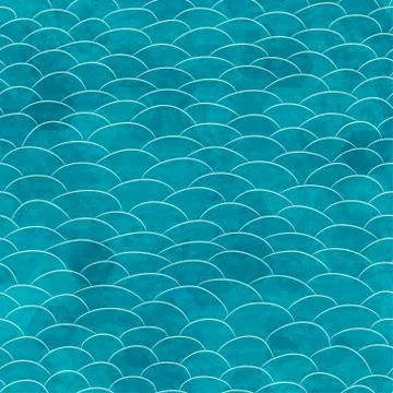 Marine grunge seamless pattern Stock Illustration