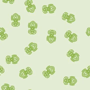 Marine hydrodynamics line vector seamless pattern Stock Illustration
