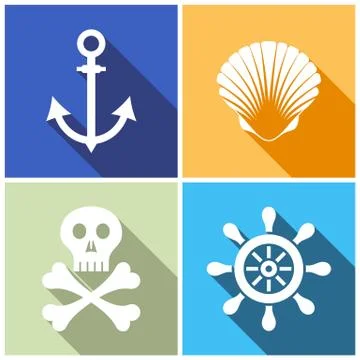 Marine icons イラスト素材