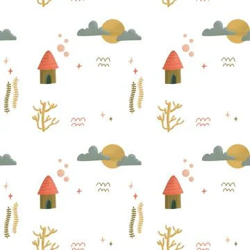 Marine life pattern Stock Illustration