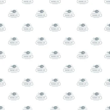 Marine life pattern seamless Illustrazione stock