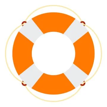 Marine lifebuoy vector icon flat isolated Stock Illustration
