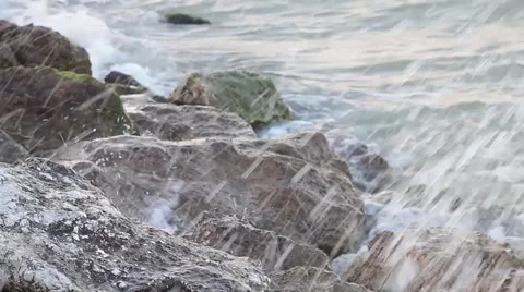 Marine light waves on the coast 스톡 동영상 50982880