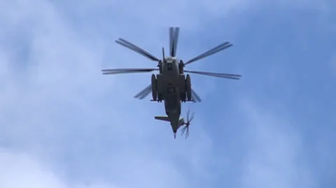 Marine MH-53 helicopter  Stock Footage 24632260