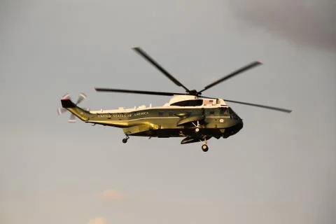 Marine One in Flight Stock Photos
