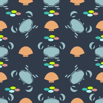 Marine pattern Stock Illustration