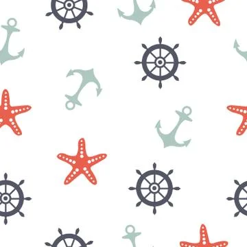 Marine Pattern Stock Illustration