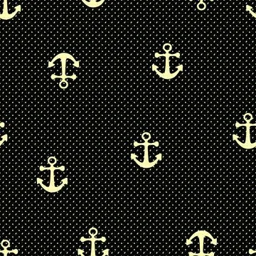 Marine pattern In retro style. Stock Illustration
