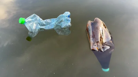 Marine plastic pollution from human activities at coastlines. Stock Footage 251748763