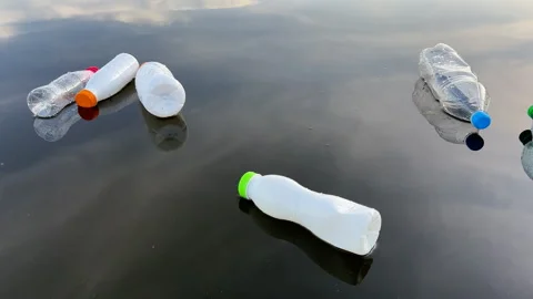 Marine plastic pollution from human activities at coastlines. Stock Footage 251753369