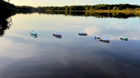 Marine plastic pollution from human activities at coastlines. Stock Footage 251754032