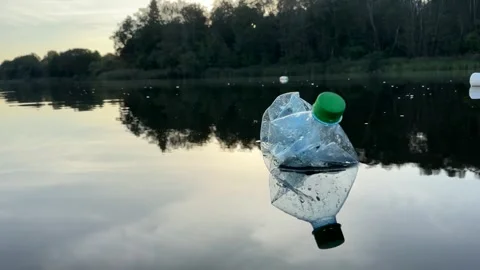 Marine plastic pollution from human activities at coastlines. Stock Footage 251754700