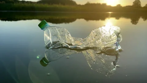 Marine plastic pollution from human activities at coastlines. Stock Footage 251916418
