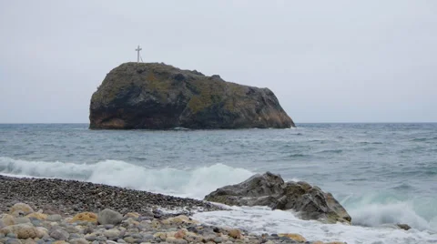 Marine, rocky seashore Stock-Footage 42890158
